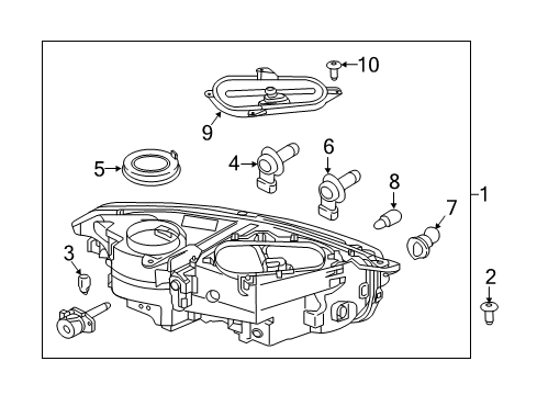 2016 Volvo XC90 Headlamp Components Diagram