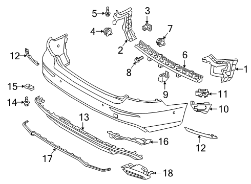 2019 Volvo V60 Bumper & Components - Rear Diagram