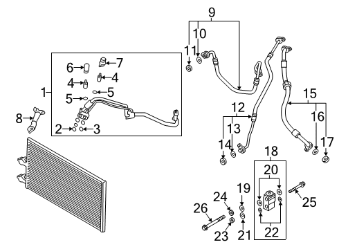 2022 Volvo S60 A/C Condenser, Compressor & Lines Diagram 4