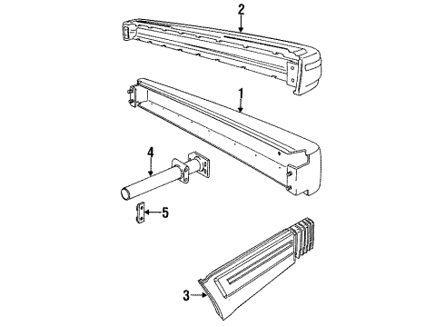 1984 Volvo 760 Bumper & Components - Rear Diagram