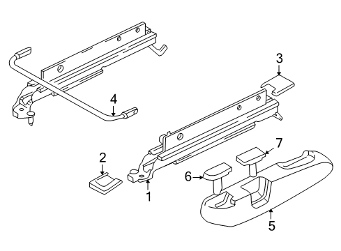 2003 Volvo XC70 Tracks & Components Diagram