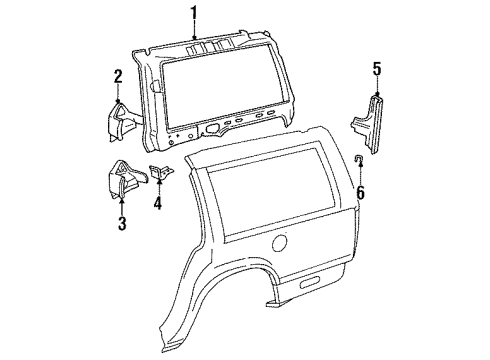 1997 Volvo 960 Inner Structure - Quarter Panel