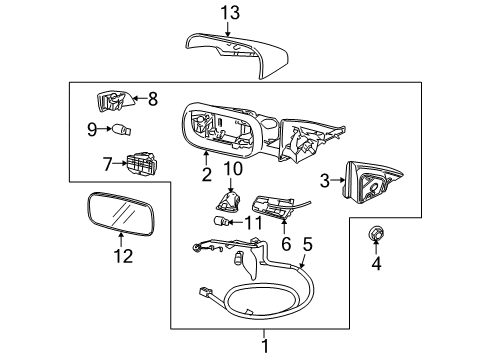 2006 Volvo V50 Mirrors Diagram
