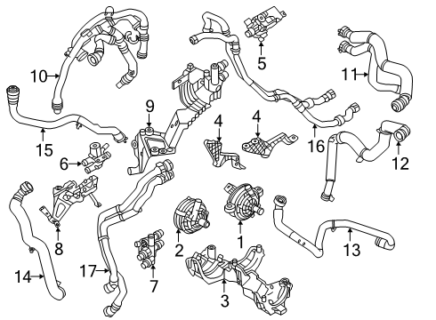 2024 Volvo C40 Recharge Water Pump Diagram for 32339643