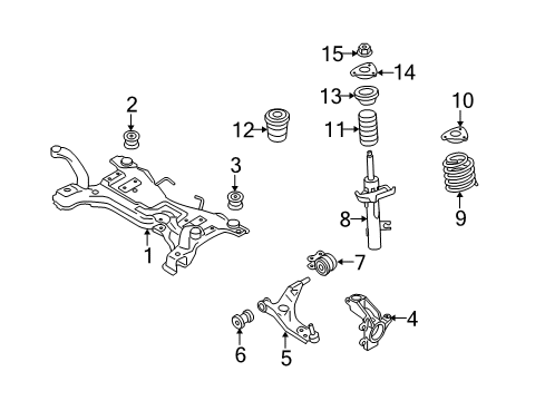 2010 Volvo S40 Front Suspension Components Diagram