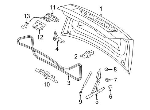 2009 Volvo S80 Trunk Diagram