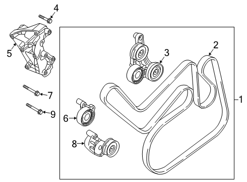 2019 Volvo V90 Cross Country Belts & Pulleys Diagram