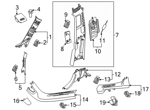 2025 Volvo EX90 Interior Trim - Pillars
