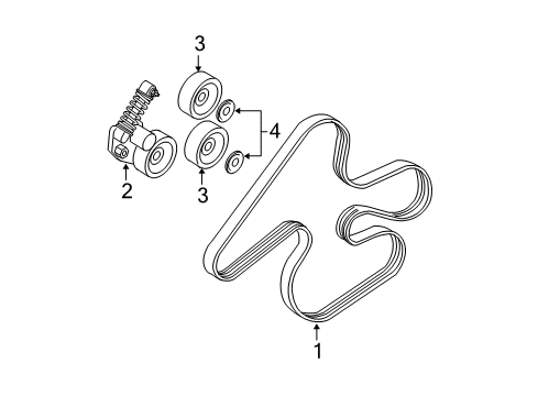 2007 Volvo XC90 Belts & Pulleys Diagram