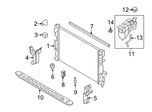2016 Volvo XC60 Radiator & Components Diagram