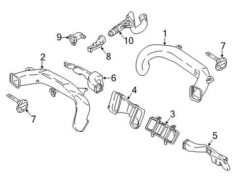 2024 Volvo XC60 Ducts Diagram