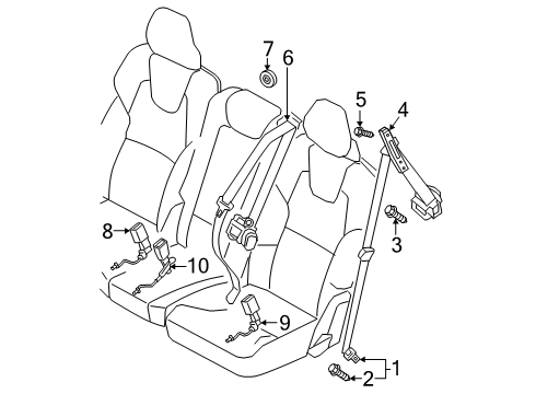 2025 Volvo EX90 Second Row Seat Belts