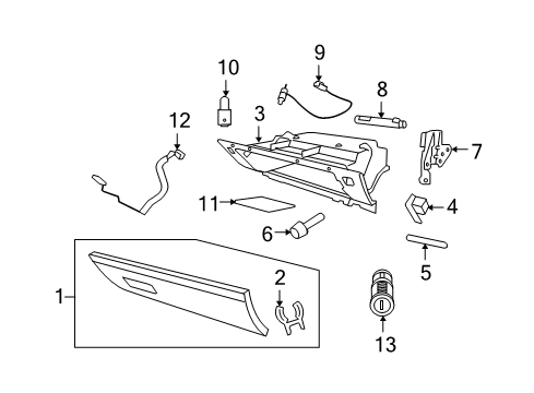 2013 Volvo XC70 Glove Box Diagram
