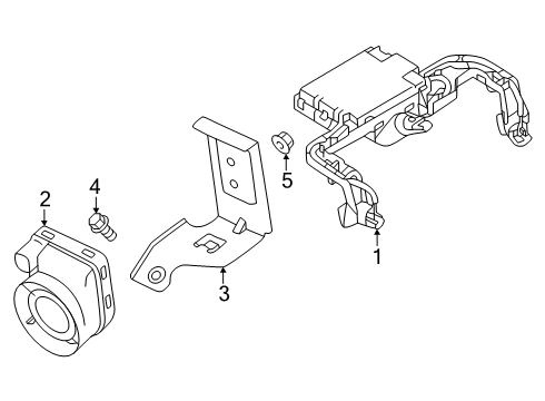 2025 Volvo V60 Cross Country Bracket Diagram for 32389352