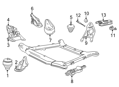 2002 Volvo C70 Engine & Trans Mounting Diagram