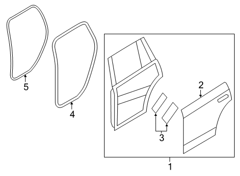 2025 Volvo XC90 Door & Components Diagram