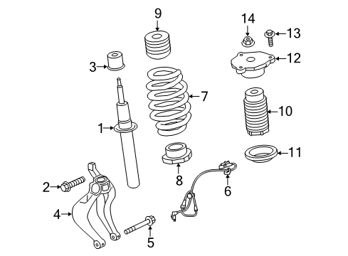 2021 Volvo V90 Struts & Components Diagram 3