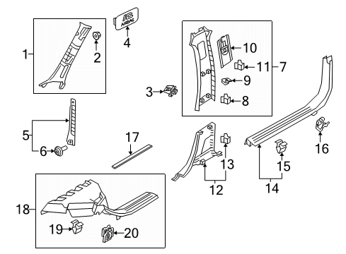 2024 Volvo XC40 Recharge Interior Trim - Pillars