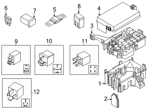 2025 Volvo EX30 Fuse Diagram for 80017869