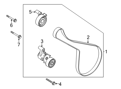 2022 Volvo S60 Belts & Pulleys Diagram