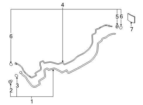 2025 Volvo XC60 Rear A/C Lines Diagram