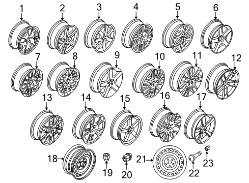 2008 Volvo C30 Wheel Nut Diagram for 31400259