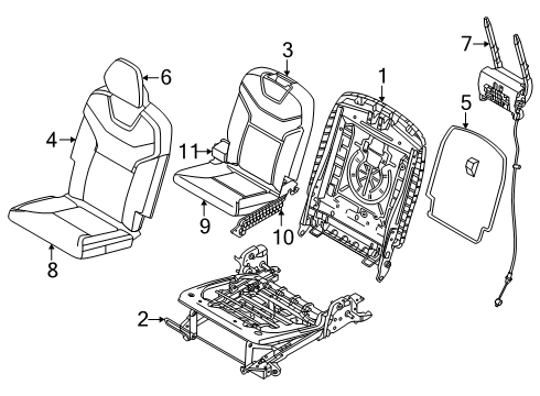 2025 Volvo EX90 Rear Seat Components