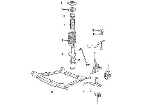 1994 Volvo 850 Front Suspension Diagram