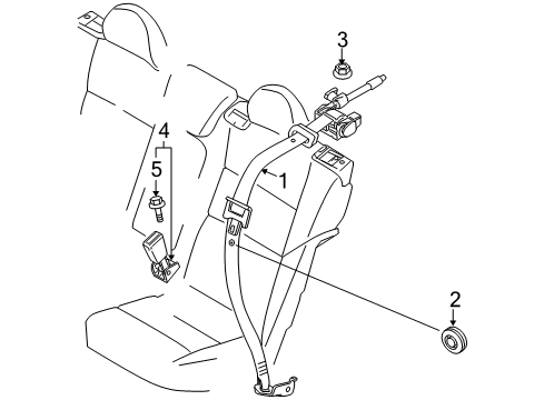 2012 Volvo C70 Rear Seat Belts Diagram