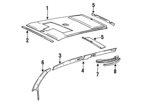 1992 Volvo 940 Interior Trim Diagram