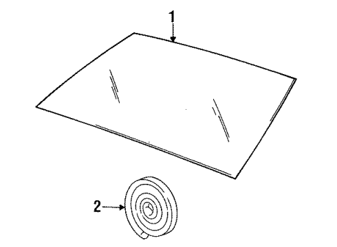 1986 Volvo 760 Glass - Windshield Diagram