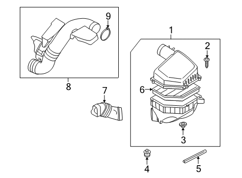 2009 Volvo V70 Air Intake Diagram