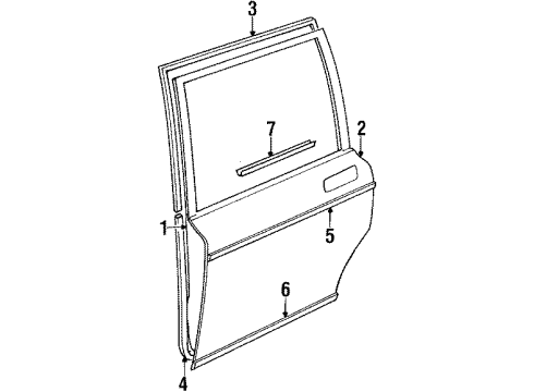 1989 Volvo 244 Door & Components Diagram 2