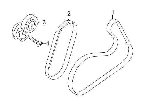 2015 Volvo XC60 Belts & Pulleys - Belts Diagram 3
