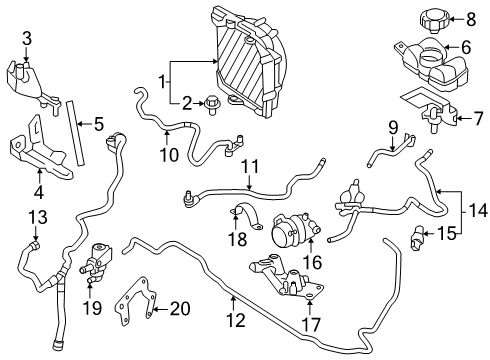 2024 Volvo XC60 Radiator & Components Diagram 4