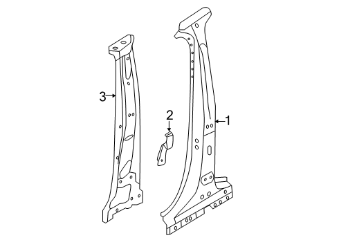 2025 Volvo V60 Center Pillar