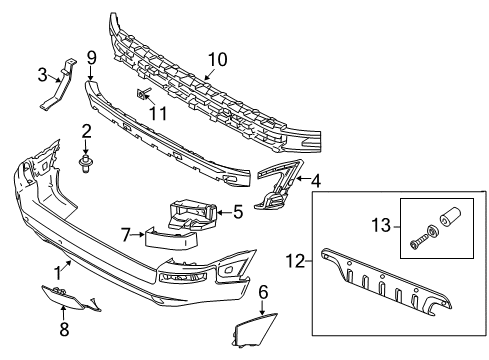 2005 Volvo XC90 Bumper & Components - Rear Diagram