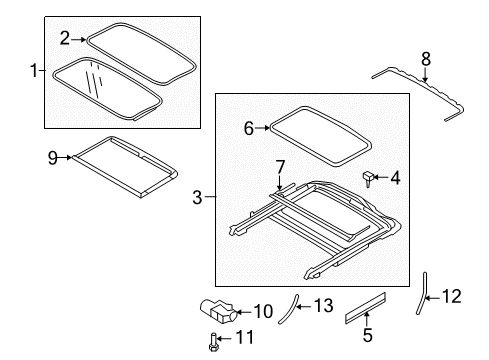 2008 Volvo V70 Sunroof Diagram