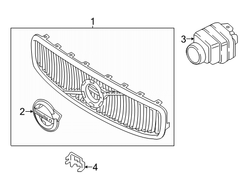2019 Volvo S60 Grille & Components Diagram