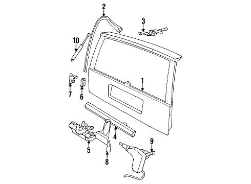 1986 Volvo 760 Gate & Hardware Diagram