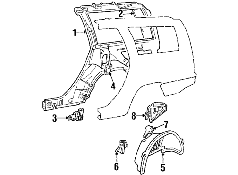 1997 Volvo 850 Inner Structure - Quarter Panel