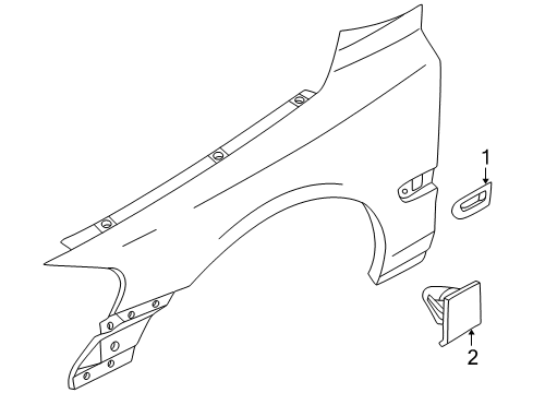2007 Volvo XC70 Exterior Trim - Fender Diagram