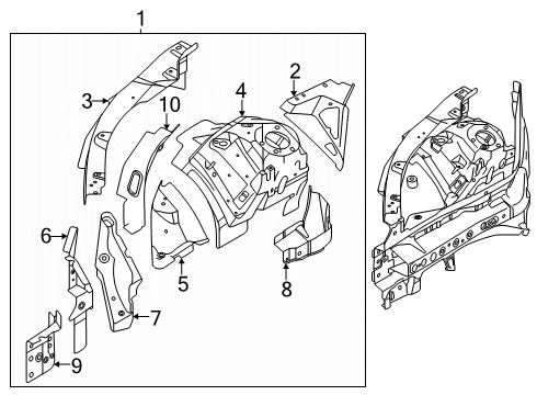 2025 Volvo EX90 Fender Apron