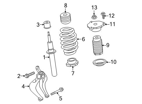 2021 Volvo V90 Struts & Components Diagram 4