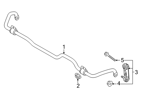 2024 Volvo XC40 Recharge Stabilizer Bar & Components Diagram 4