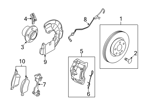 2017 Volvo XC60 Front Brakes Diagram