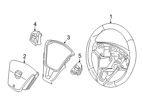 2013 Volvo S60 Steering Wheel & Trim Diagram