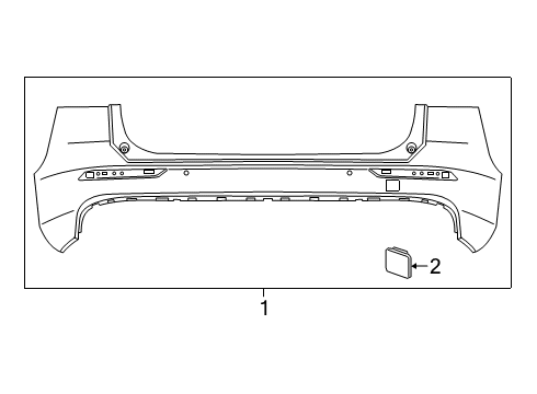 2019 Volvo V60 Bumper & Components - Rear Diagram 3