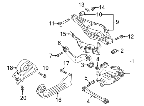 2026 Volvo EC40 Rear Suspension Components
