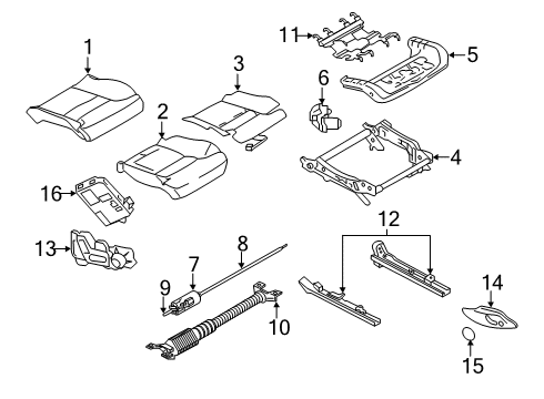 2025 Volvo V60 Passenger Seat Components
